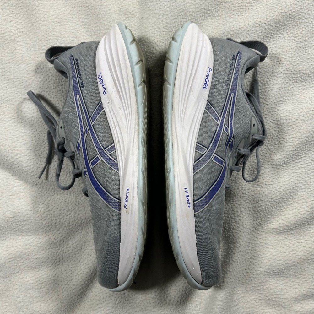 Asics Gel-Cumulus 27 Running Shoes Mens 11 Grey Purple FF Blast PureGEL 1011B960 - Picture 3 of 6
